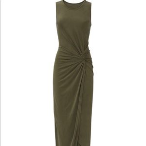Slate & Willow Olive Side Twist Dress